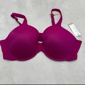 Pink  Full Coverage T-Shirt Bra Smooth Cups Racerback 42D Ambrielle NWT